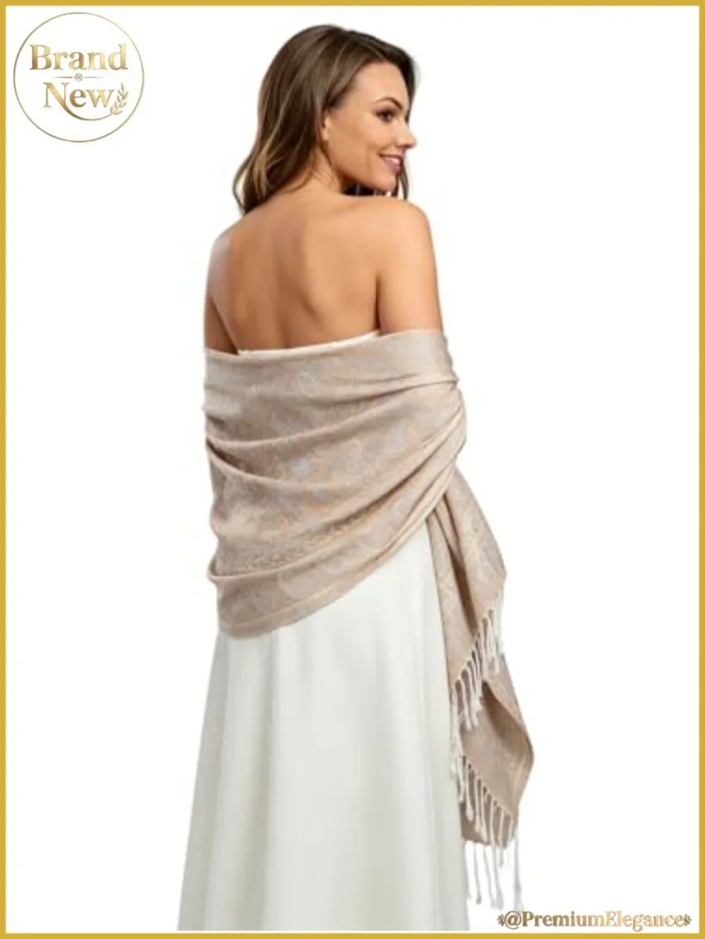 Large Paisley Jacquard Shawl Wrap Acrylic Oversized Scarf Women